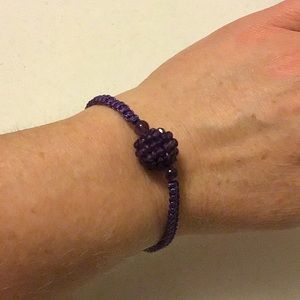 Amethyst beaded bracelet